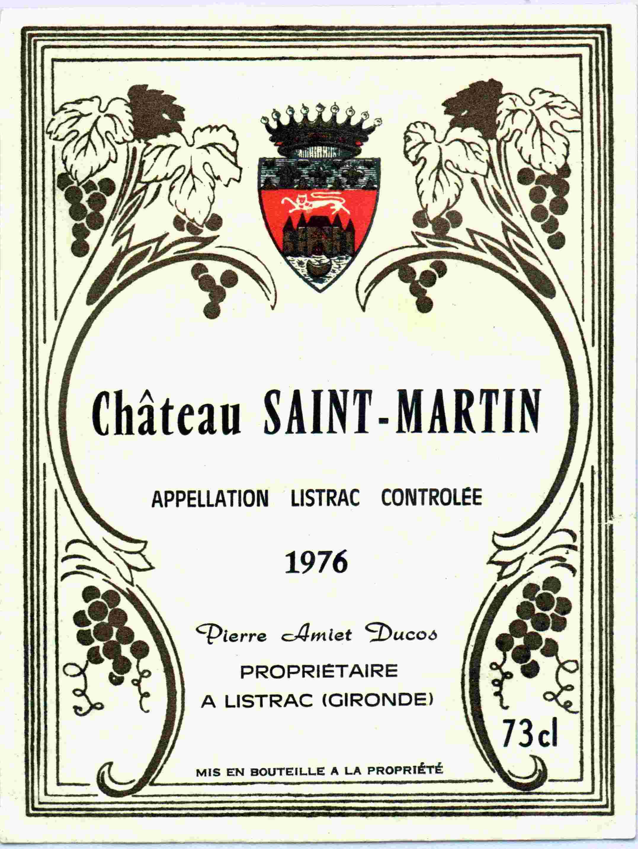 Etiquette Château St-Martin